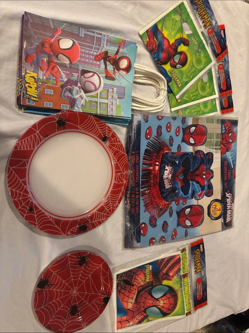 Spiderman Red and Blue Kids Party Tableware Set